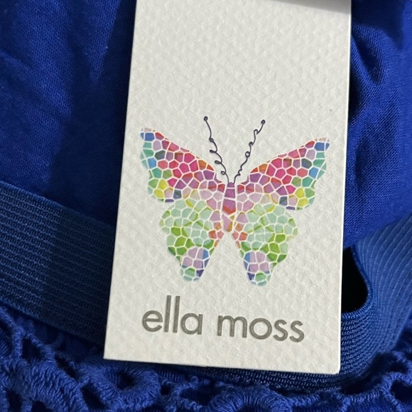 ELLA Moss Anthropologie High low Crochet Lace Electric Blue Skirt S Grannycore - Picture 8 of 13